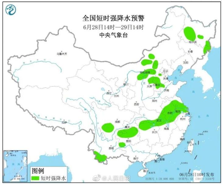 【气象预警】中央气象台已连发27天暴雨预警 近年少见持续27天预警