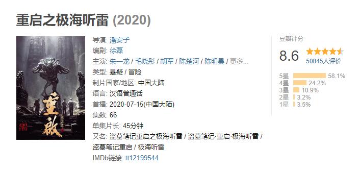 【有爱】朱一龙评论陈明昊幼稚 盗墓笔记《重启之极海听雷》口碑爆棚还不快看