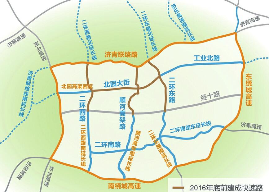 规划快速路网收官“高快一体”初步建成 济南立体交通格局展现大城风采