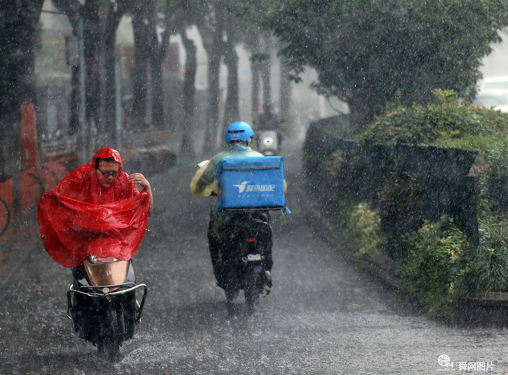 台风“美莎克”来袭 南京暴雨倾盆送“清凉”