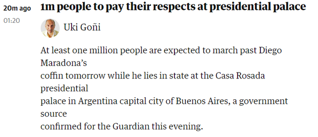 传奇人生谢幕！阿根廷准备为马拉多纳举行国葬