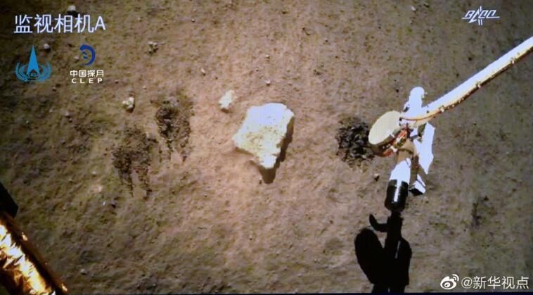 嫦娥五号如何挖土？它发回了一段自拍视频