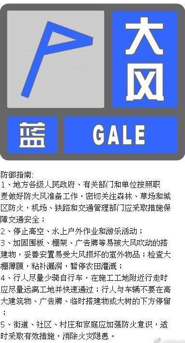 阵风7级!北京发布大风蓝色预警，未来两天阵风将达6、7级
