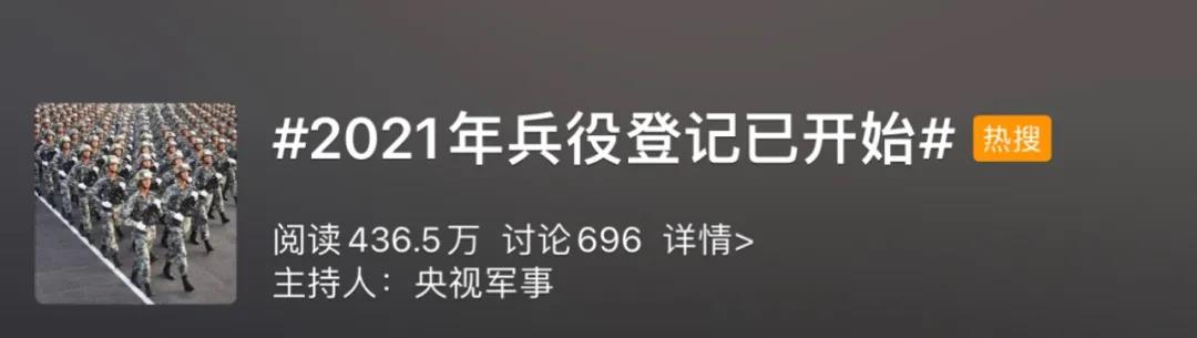 2021兵役登记启动!适龄男青年都要登记