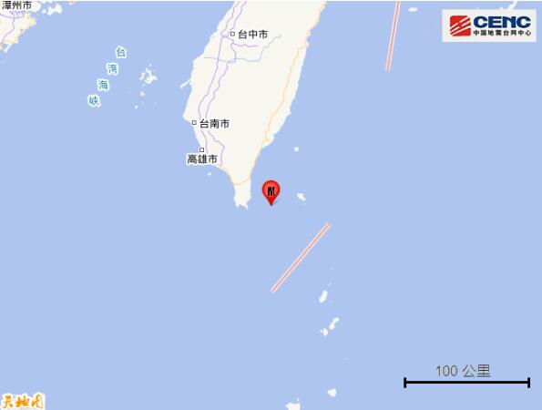 【最新】台湾屏东县海域发生5.3级地震