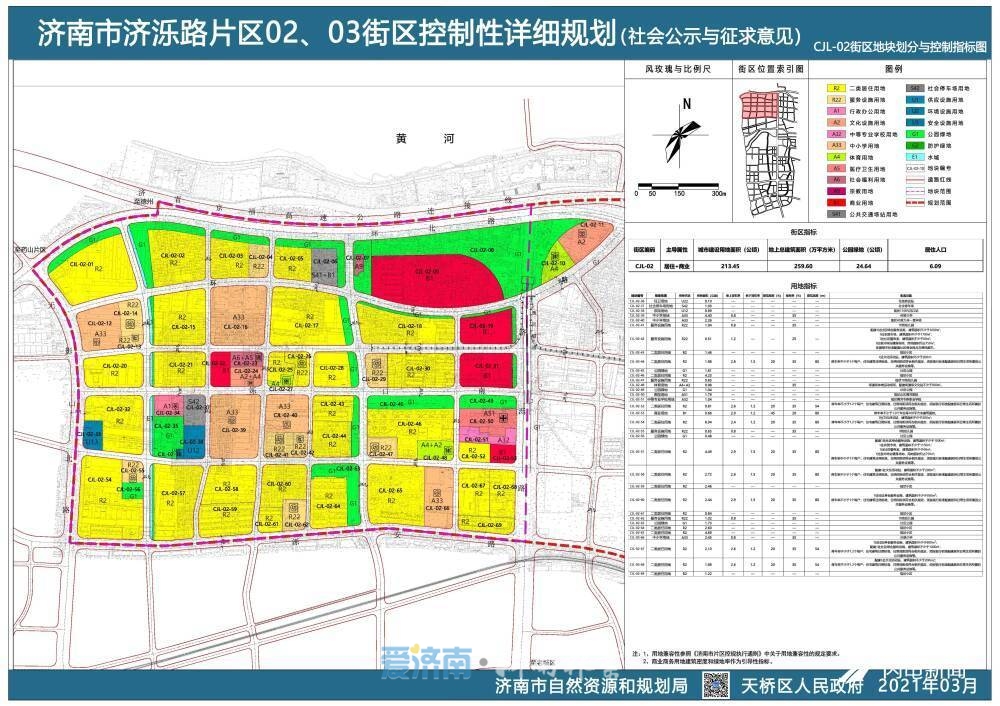 济泺路片区两个街区控制性详细规划来了!有2个地块规划有300米高层建筑