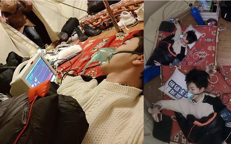 王俊凯吸氧不忘拿手机自拍，白敬亭宋亚轩也真相了！