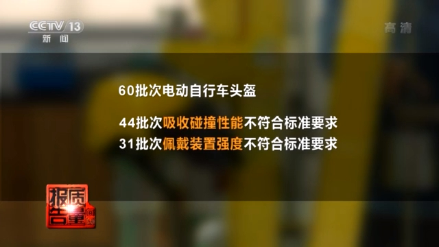“头”等大事!无缓冲层、强度不够……超七成电动自行车头盔不合格