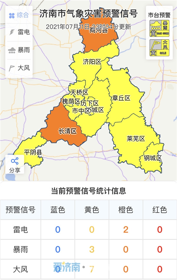 济南发布暴雨红色预警信号 启动防汛Ⅲ级应急响应