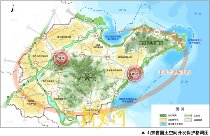 山东省国土空间规划公示，支持济南建设黄河流域中心城市还有这些新期待