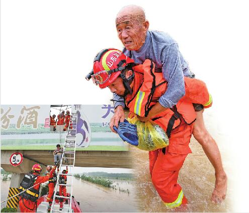 山东消防各救援队昨在开封营救被困人员482人，疏散转移459人 