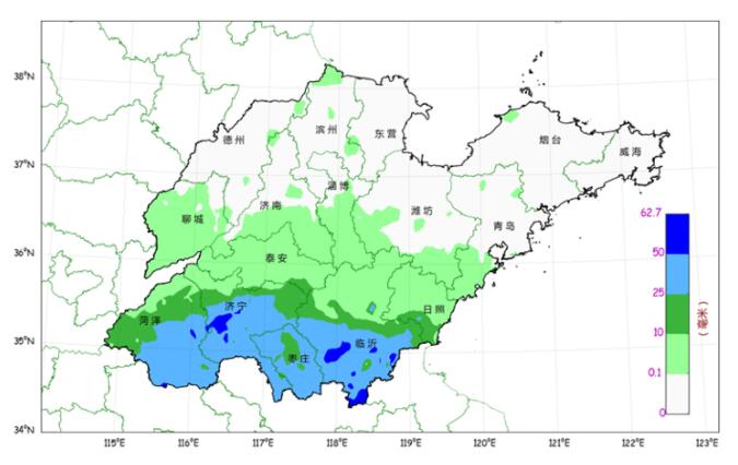 山东发布“烟花”最新预报 当前73个县市区现降水