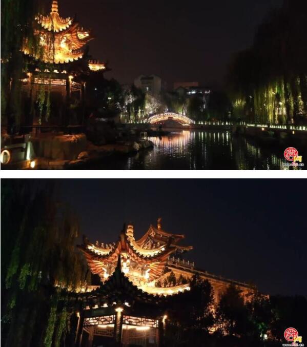 【这就是山东·济南】济南护城河绚丽夜景宛如仙境