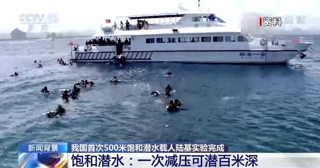 交通运输部：我国首次500米饱和潜水载人陆基实验完成