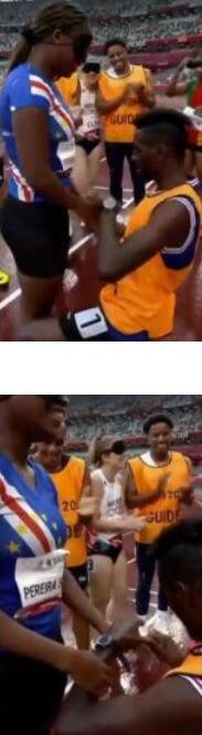 东京残奥会惊现浪漫一幕：残奥会陪跑员向女选手跪地求婚【多图】