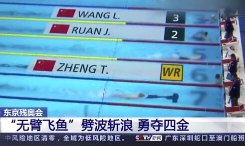 无臂蛟龙!郑涛残奥会4金4破纪录，为梦想全力以赴了不起!