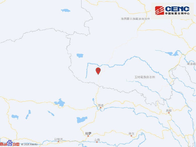 青海海西州唐古拉地区发生4.1级地震 震源深度10千米