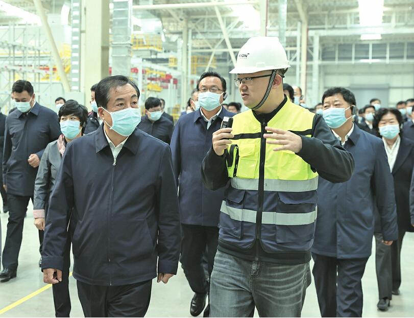 2021年全市重点项目建设观摩评议活动到钢城区莱芜区章丘区历城区考察 孙立成孙述涛殷鲁谦雷杰边祥慧参加活动