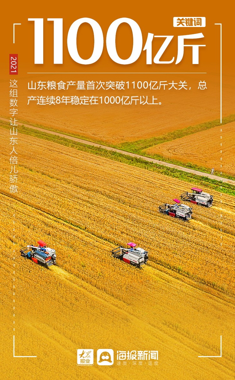 微海报丨2021，这组数字让山东人倍儿骄傲