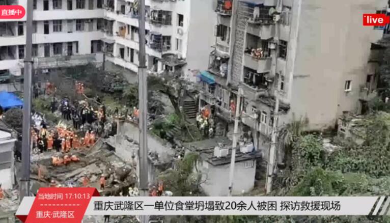 警惕！重庆一单位食堂坍塌已致2人遇难 严防次生事故发生！