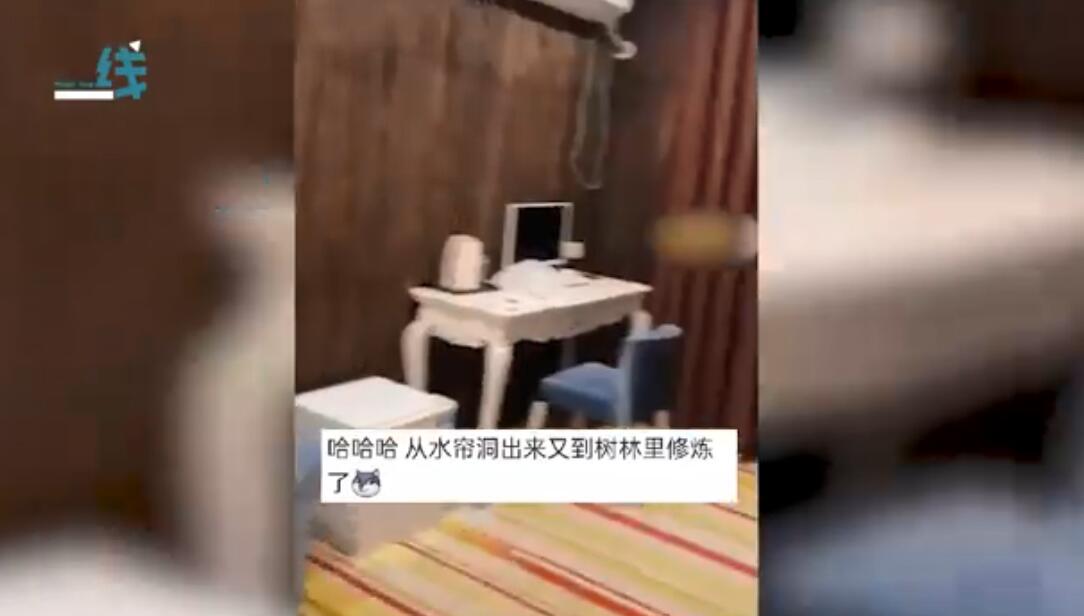 神奇的体验！男子隔离被安排到花果山主题酒店 水帘洞和树林体验一遍