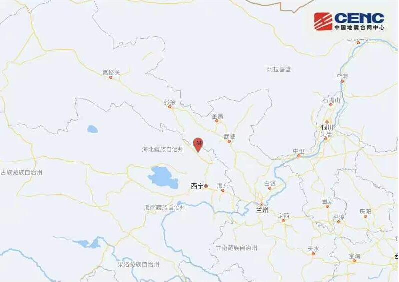 1月12日18时20分青海海北州门源县发生5.2级地震 