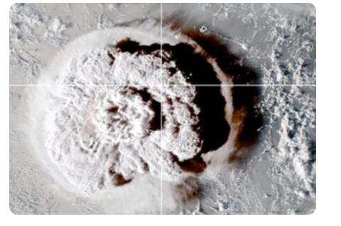 汤加海底火山再次大喷发 环太平洋多国发布海啸预警