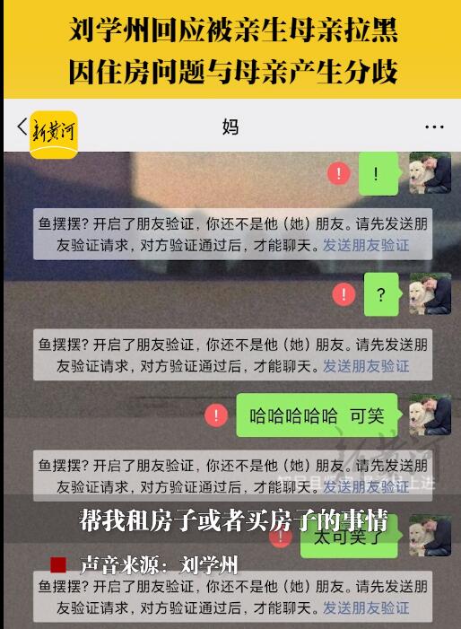 寻亲男孩刘学州生母谈拉黑隐情：因住房问题产生分歧