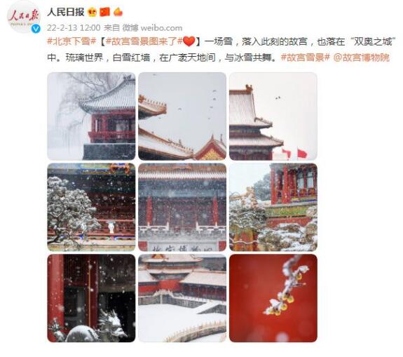 故宫雪景图来了！一夜梦回紫禁城