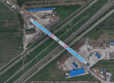 Largest Rotating Continuous Beam of Shandong Section, Ji’nan-Zhengzhou High-speed Railway Had Final Closure