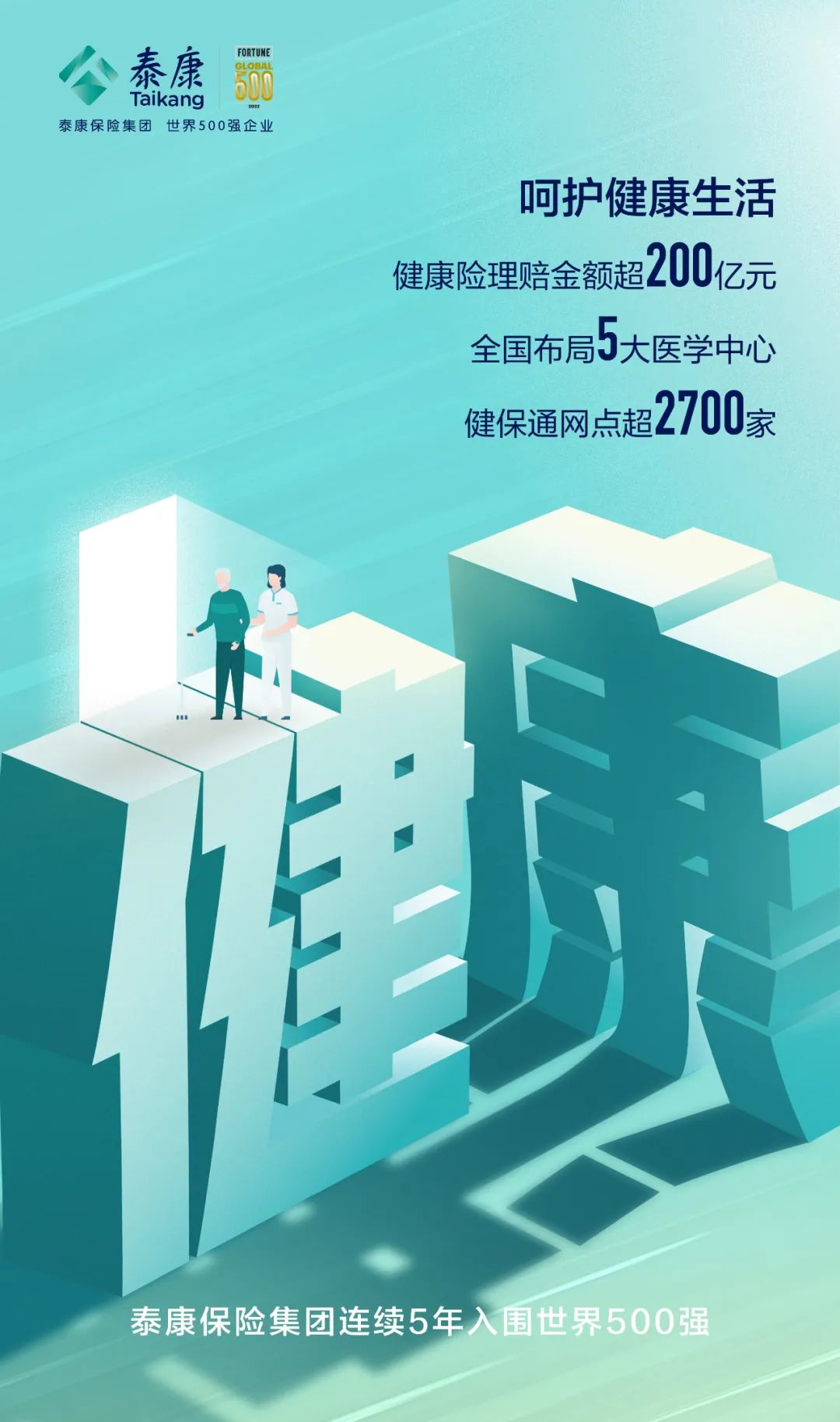 泰康连续五年荣登世界500强 健康财富规划师（HWP）职业前景广阔