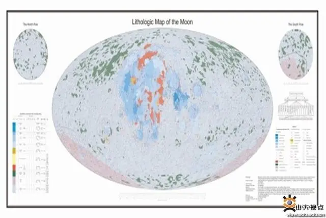 1:250万月球全月岩石类型分布图面世 世界首幅！由山东大学作为牵头单位完成