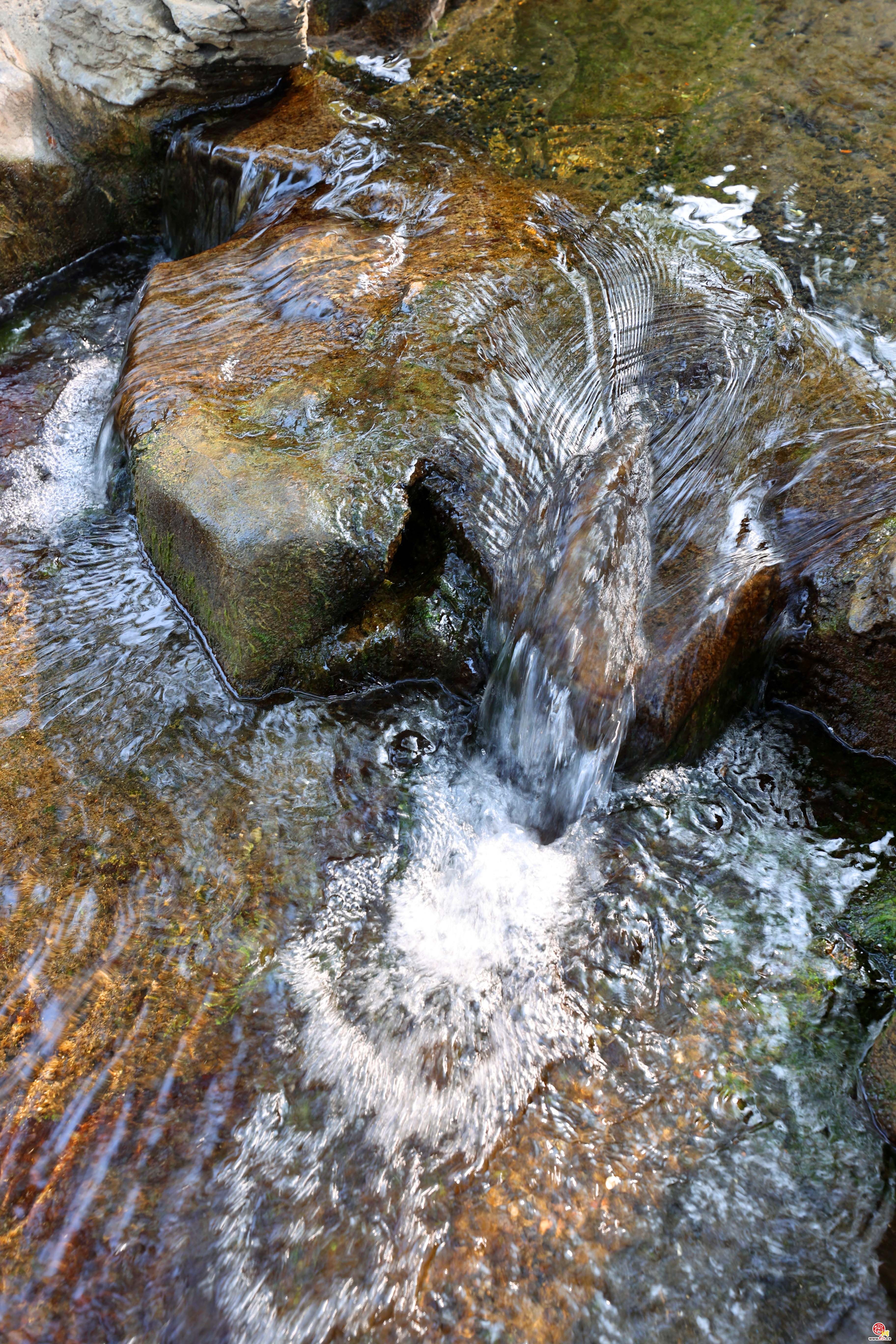 汇波泉：清泉喷涌成溪流 亭石相映景有趣