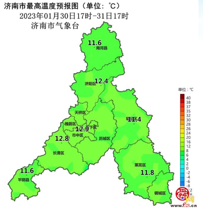 济南明天最高气温14℃，昼夜温差大！2月1日冷空气将带来明显大风降温天气