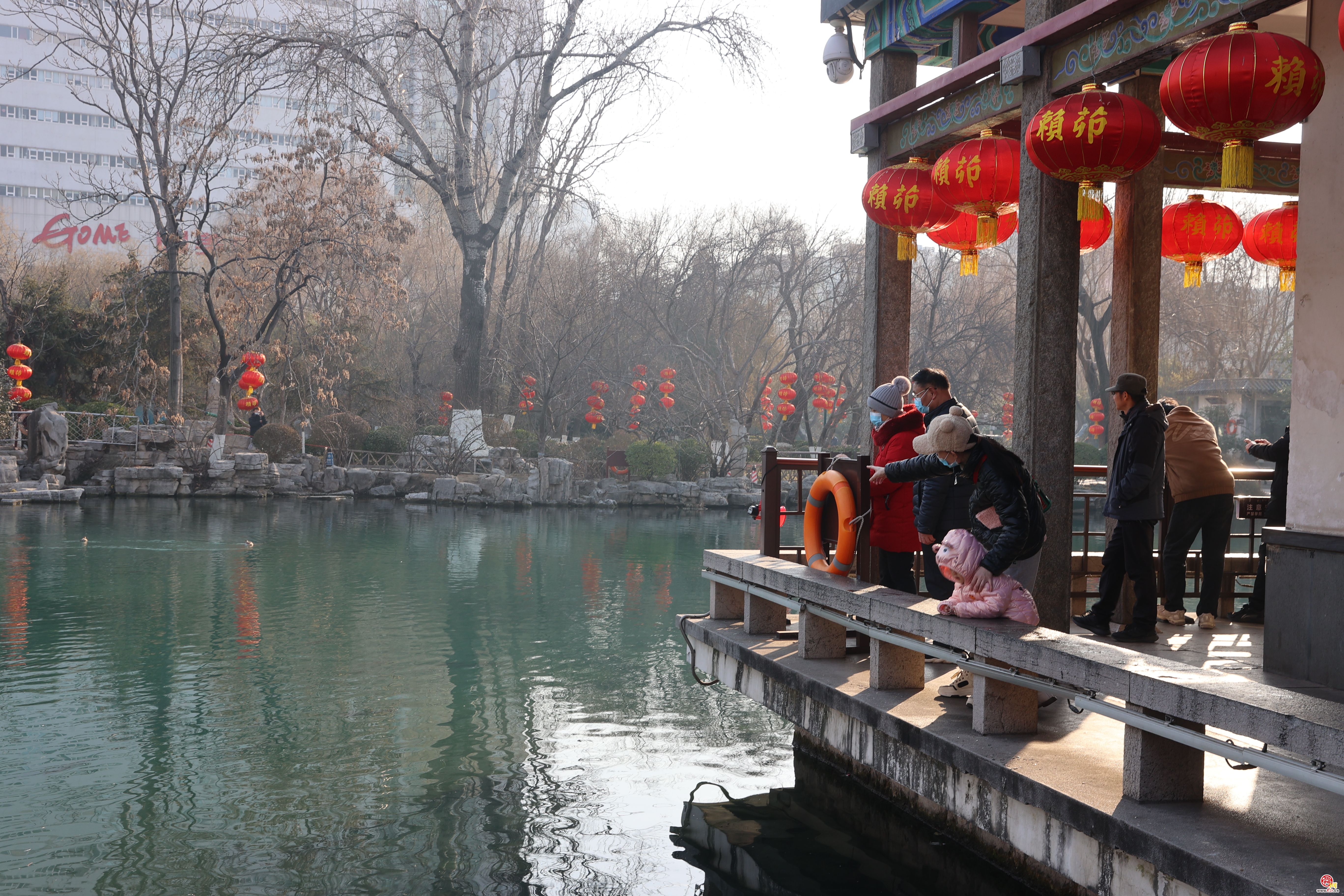 春回大地气温升 游人沐浴暖阳赏春景