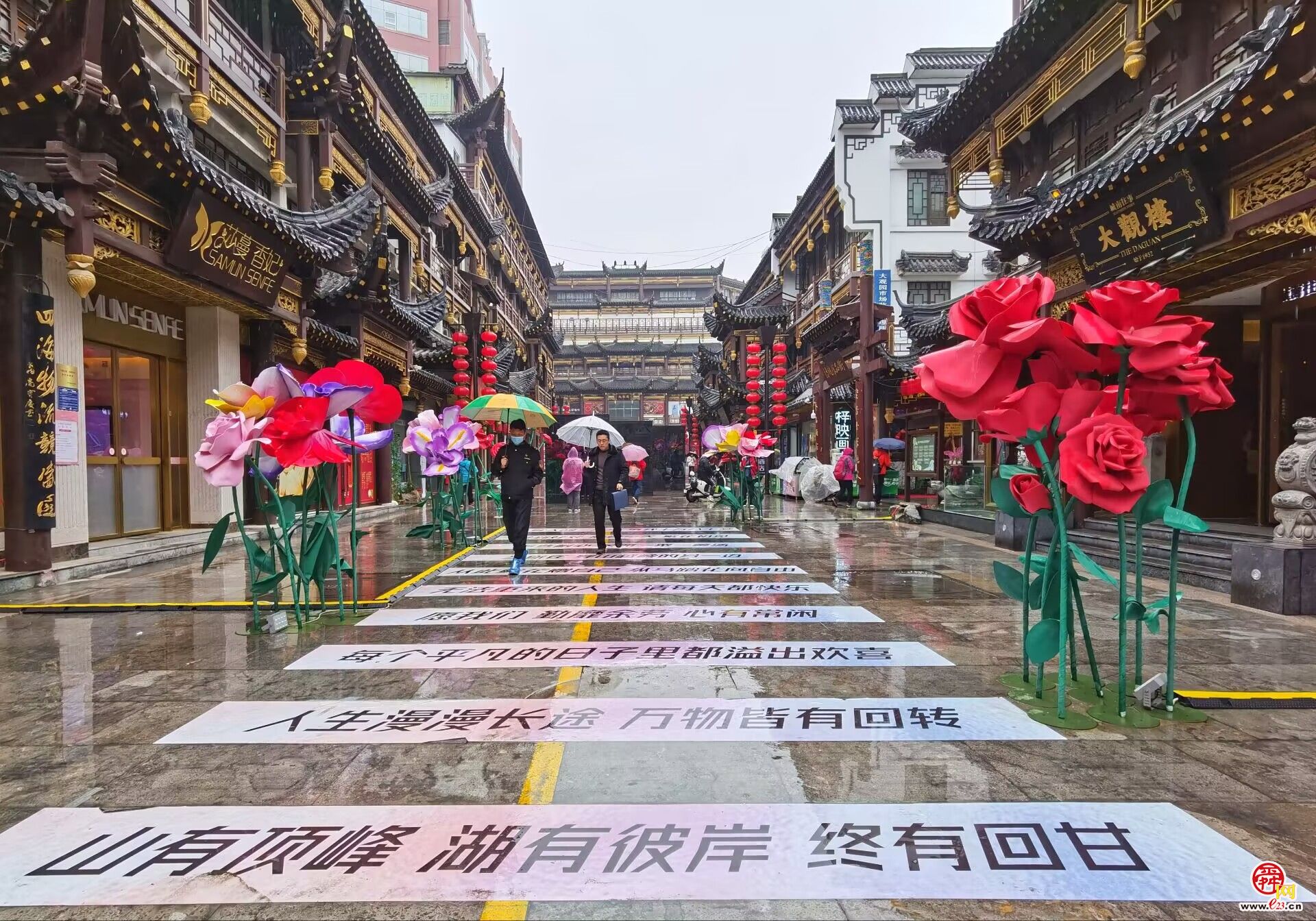 巨型“玫瑰花束”扮靓91岁大观园