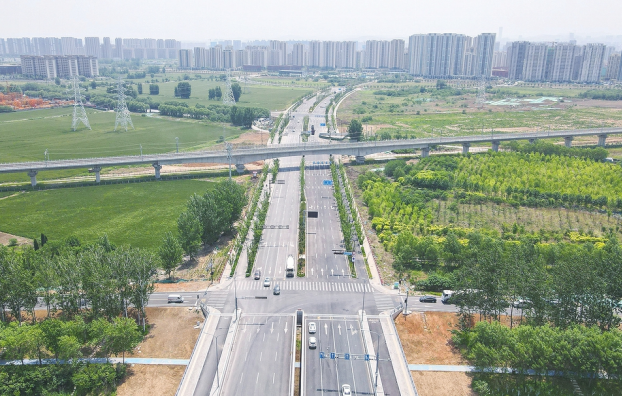 Der nördliche Verlängerungsabschnitt der Olympischen Mittelstraße in Jinan wurde offiziell eröffnet