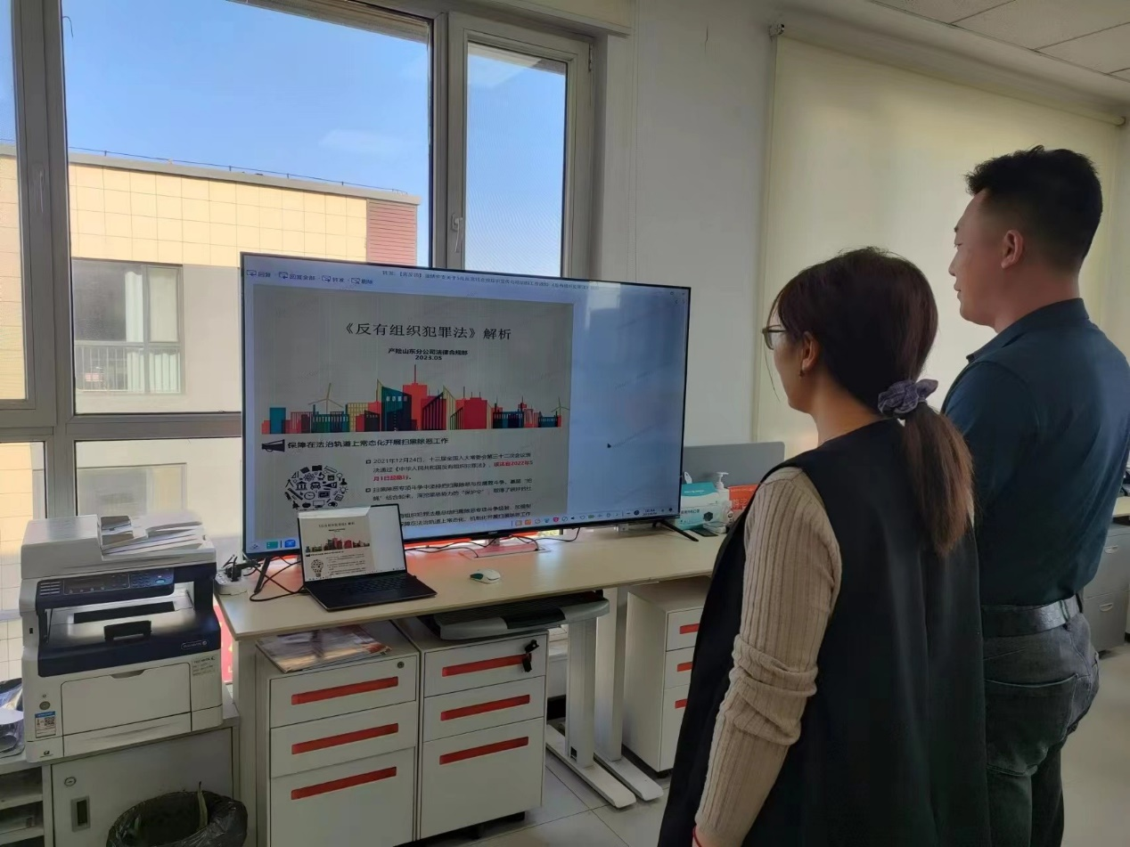 山东平安产险淄博中支：组织《反有组织犯罪法》宣传活动
