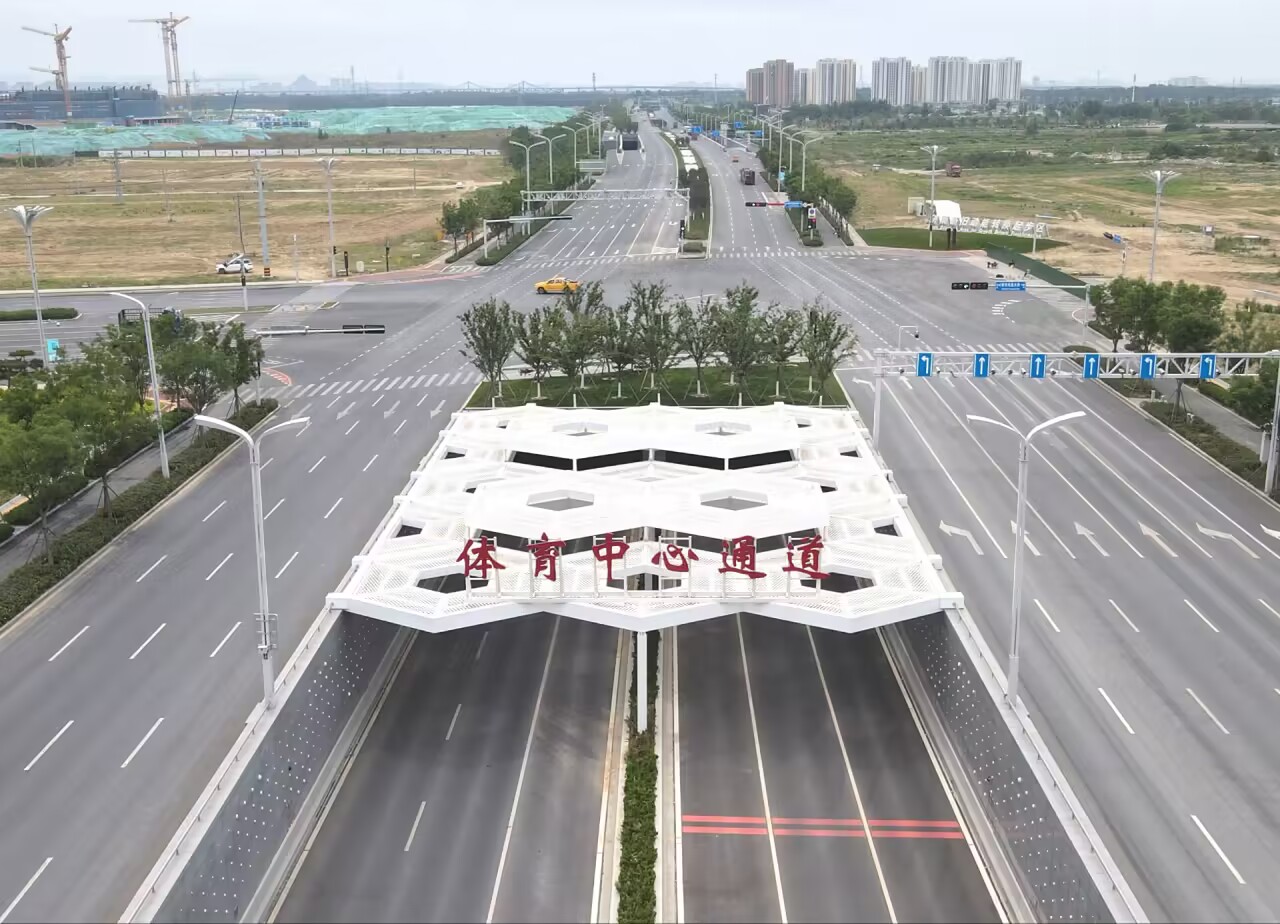 标识上岗，济南黄河北交通大动脉颜值提升