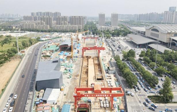 Geplante Fertigstellung des Hauptteils des Jinan Westbahnhofs der U-Bahn-Linie 4 Ende Juli