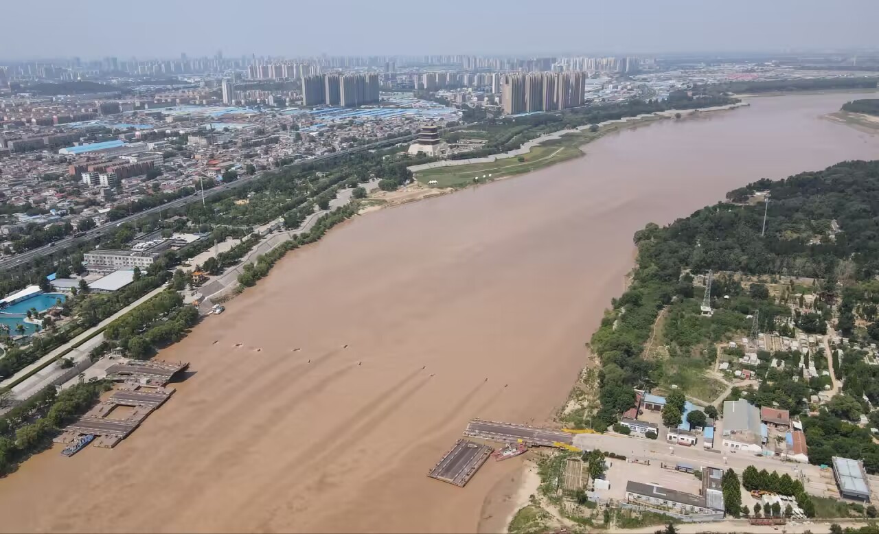 调水调沙洪峰已入鲁，黄河山东段境内浮桥全部拆除