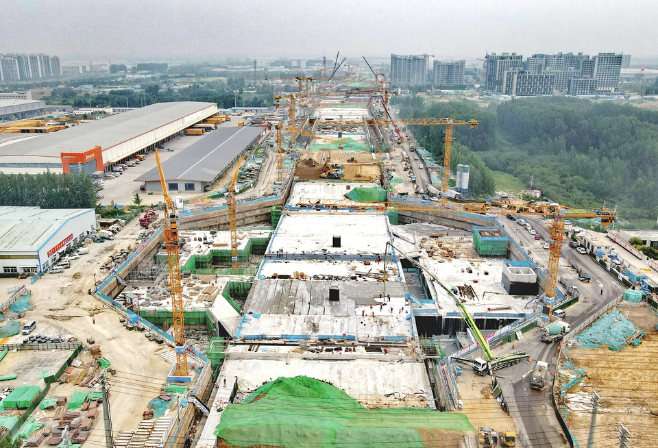 Voraussichtlich Ende September wird der Abschnitt Huanghe Avenue Phase 1 befahrbar sein