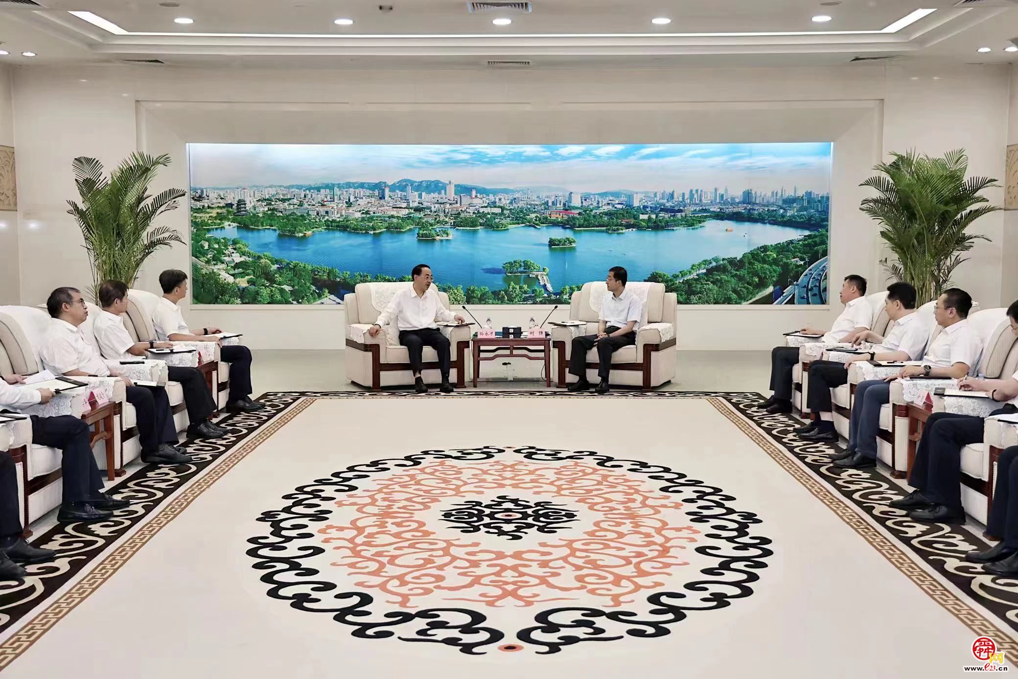 刘强会见中国中车客人