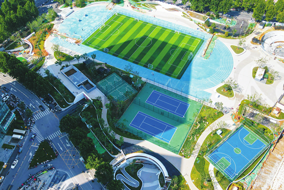 A Sports Square Newly Added in East Ji’nan City