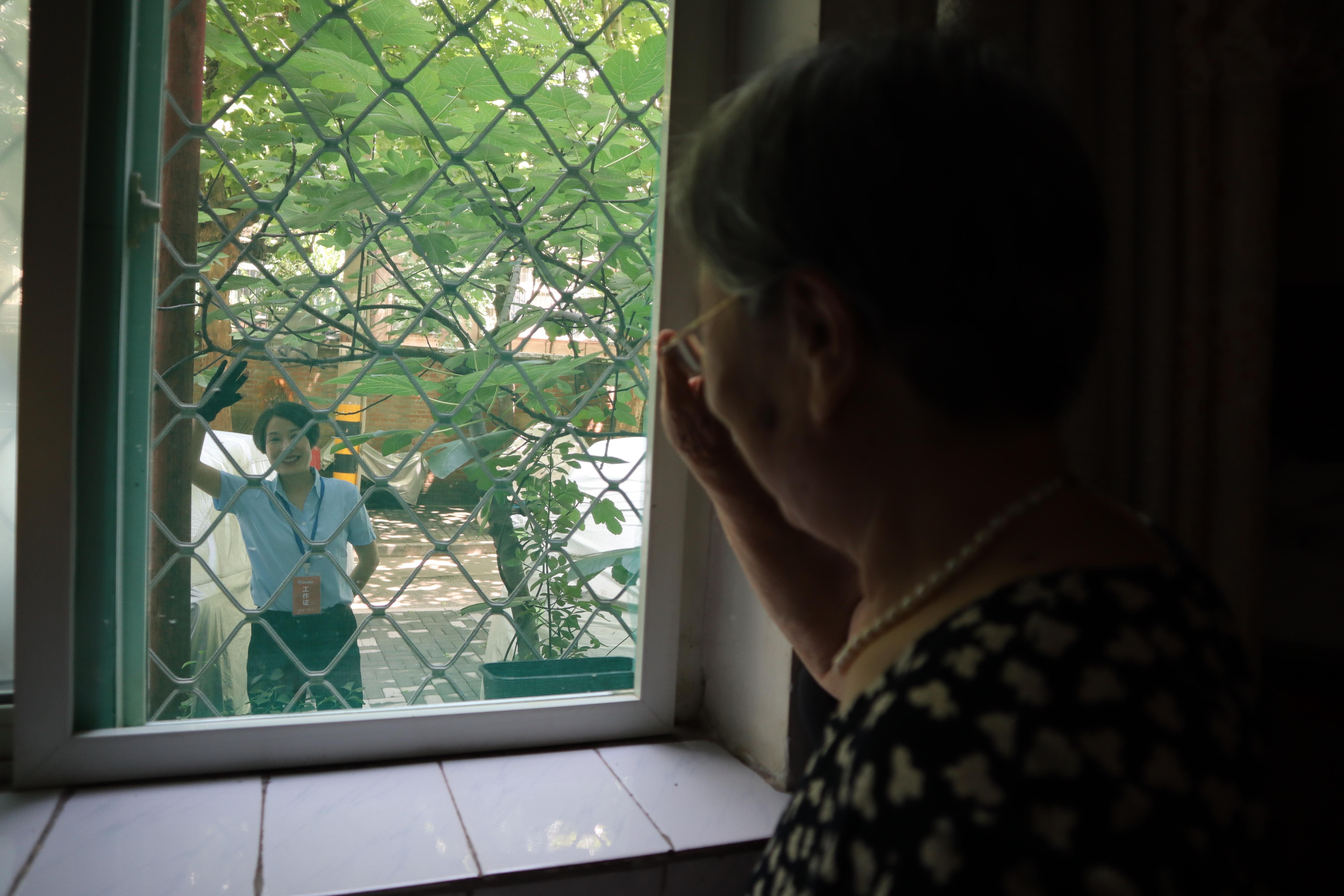 融媒·见证丨隔着窗的问候，给独居老人送来安全感——窗帘前的约定