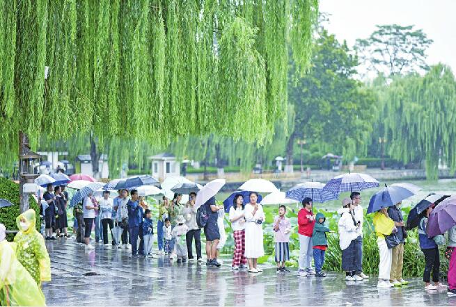秋雨连绵，今日济南仍有间歇性小雨，最高气温26℃左右