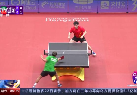 亚运会乒乓球男团小组赛 中邦队取得两连胜