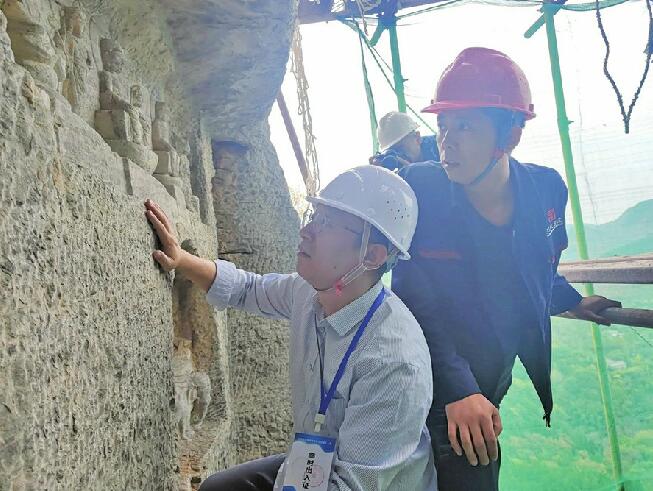 济南九顶塔摩崖造像首次大规模修缮保护 83尊唐代天宝年间造像风采重现