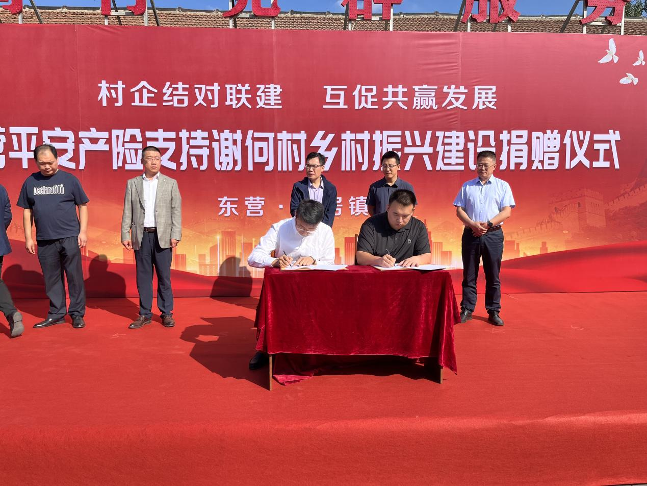 山东平安产险：村企结对联建，互促共赢发展