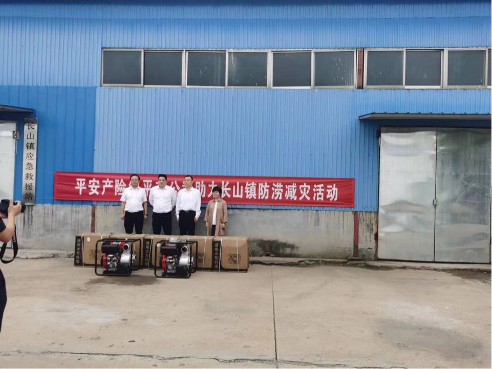 山东平安产险助力长山镇抗涝减灾活动